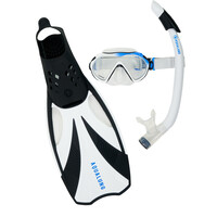 Aqualung kit gafastubo y aletas snorkel COMPASS SET vista frontal