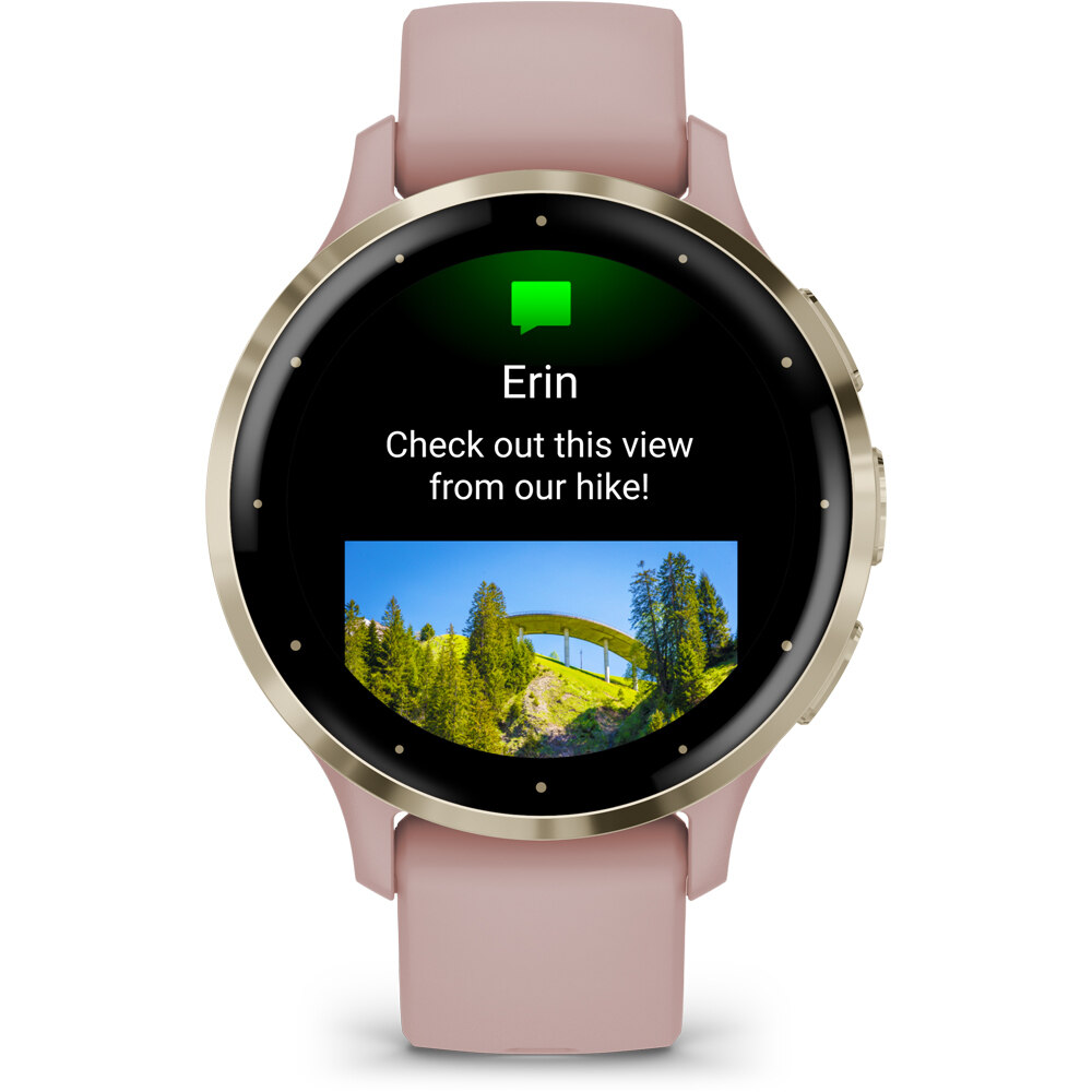 Garmin smartwatch Venu 3S GPS, Wi-Fi, Pink Dawn + Soft Go 03