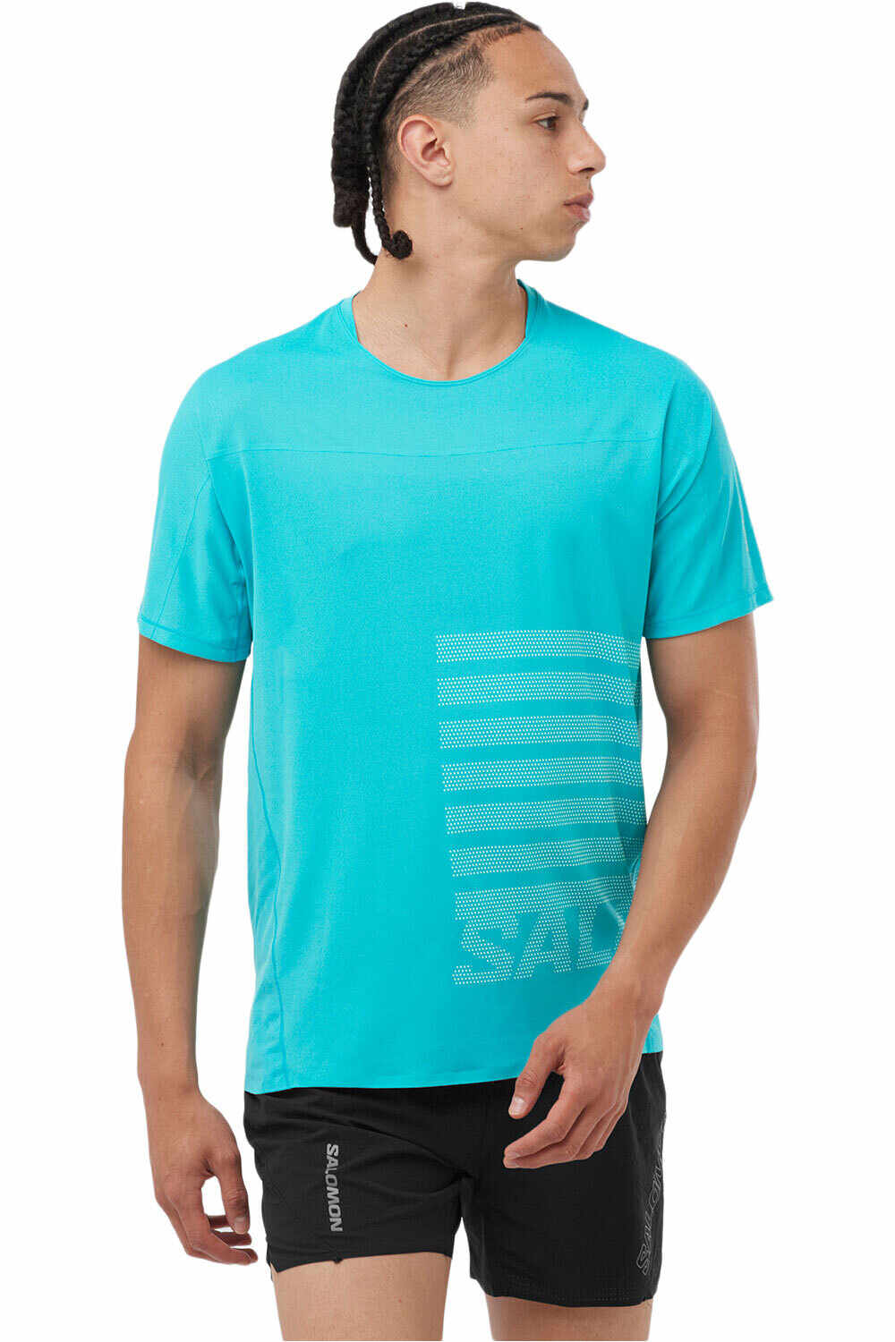 Salomon camisetas trail running manga corta hombre SENSE AERO SS TEE GFX M vista frontal